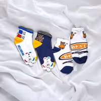 جوراب بچگانه معین طرح تدی پاشنه رنگی