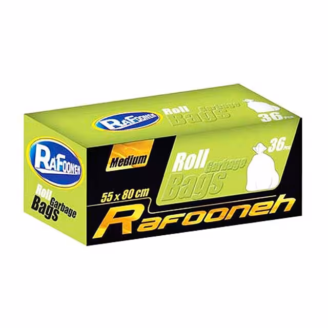 کیسه زباله رولی لفافی متوسط رافونه 36 عددی