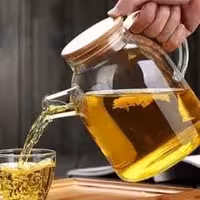 قوری پیرکس درب بامبو  در سایز های مختلف