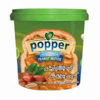 کره بادام زمینی کروچی بدون شکر پوپر 185 گرمی