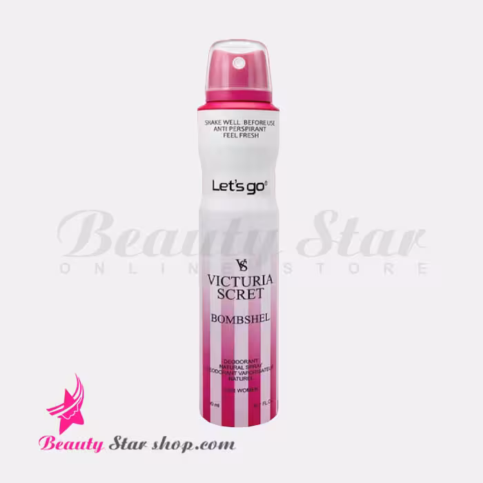 اسپری خوشبو کننده بدن زنانه لتس گو مدل Victoria Secret Bombshell حجم 200 میلی لیتر