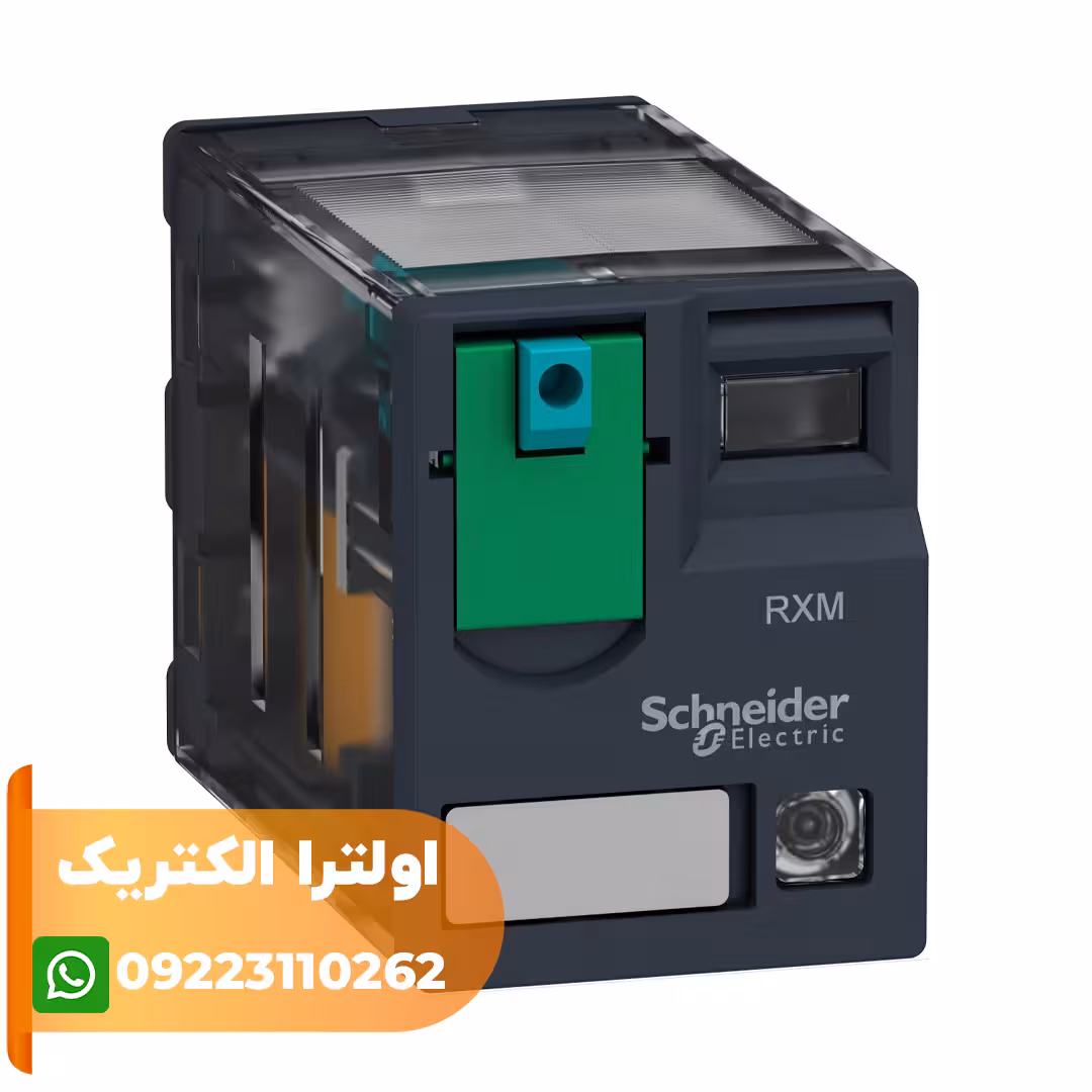 رله شیشه ای 8 پایه 24 ولت 12 آمپر با LED