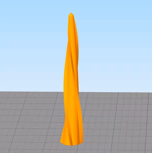 مدل سه بعدی شمع استوانه مارپیچ (STL)