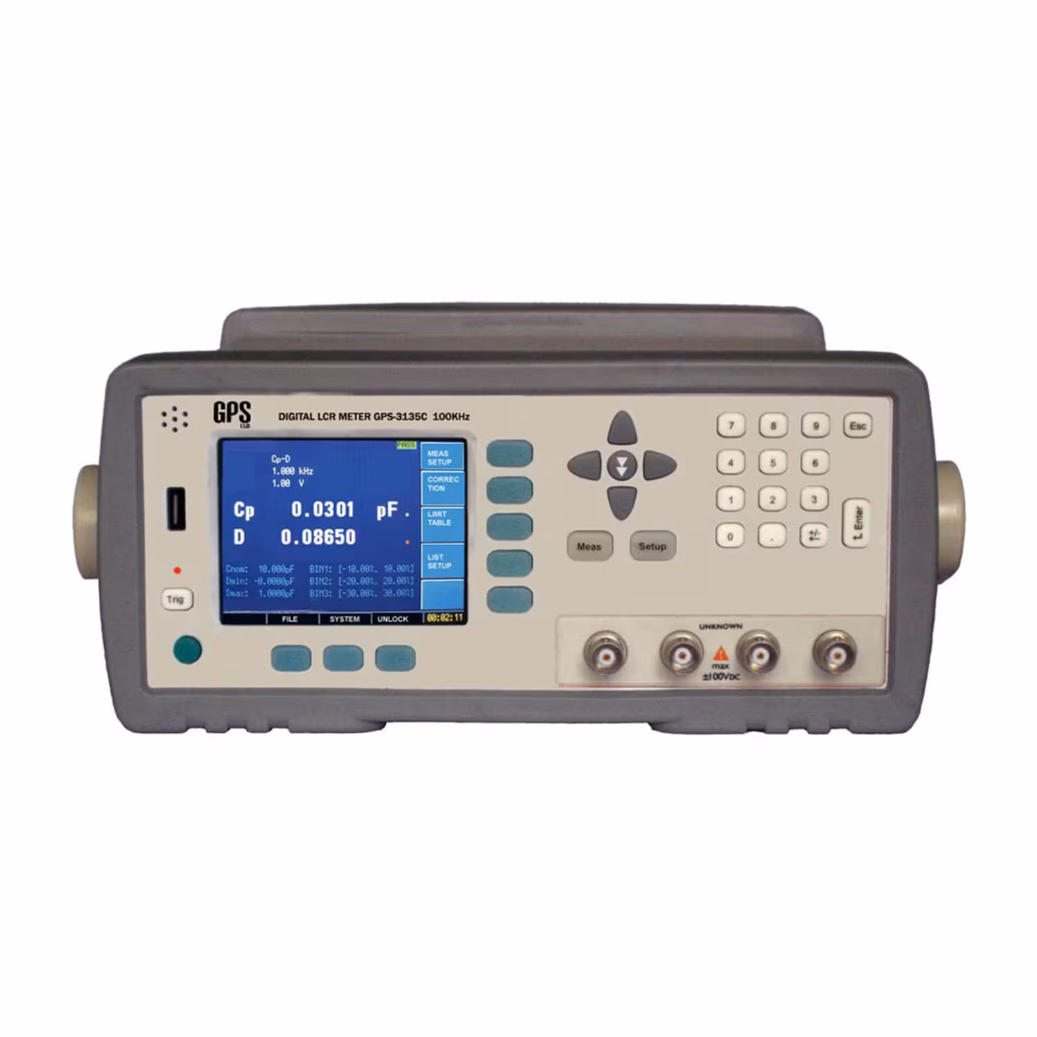 LCR متر رومیزی 100KHz جی پی اس مدل GPS-3135C