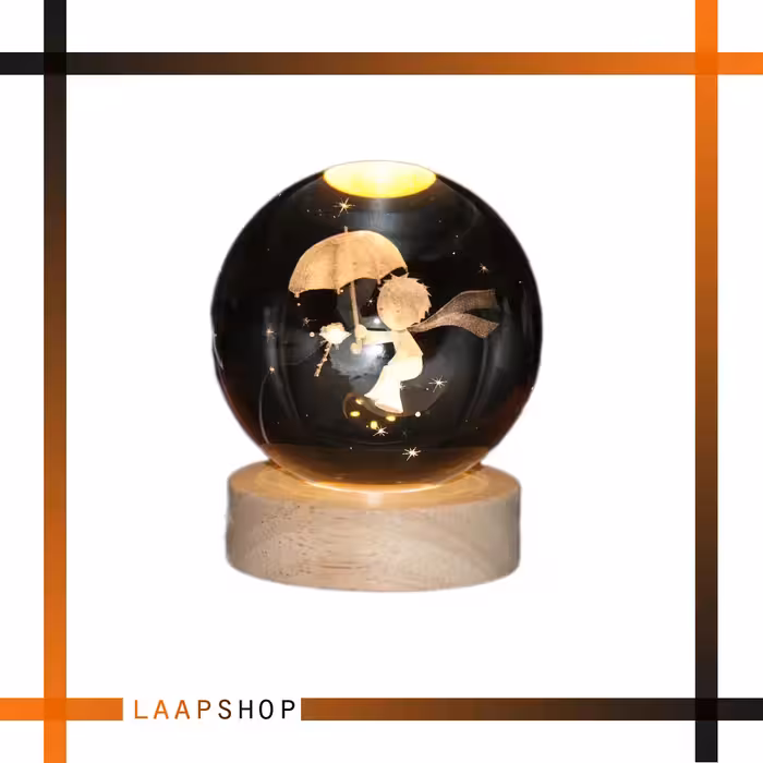 گوی شبخواب کریستالی سه بعدی مدل شازده کوچولو