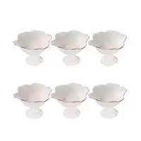 بستنی خوری سرامیک لمونژ مدل رز بسته 6عددی