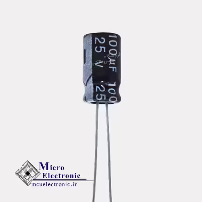 خازن الکترولیت 100uF 25v سبز