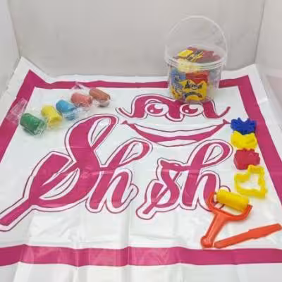 خمیر 5 رنگ سطلی( 12قطعه)