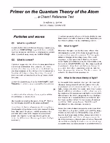 خرید و دانلود نسخه کامل کتاب Primer on the Quantum Theory of the Atom