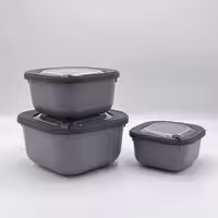 ظرف نگهدارنده سوپاپ دار ساده دنیا پلاستیک طوسی پررنگ 30916