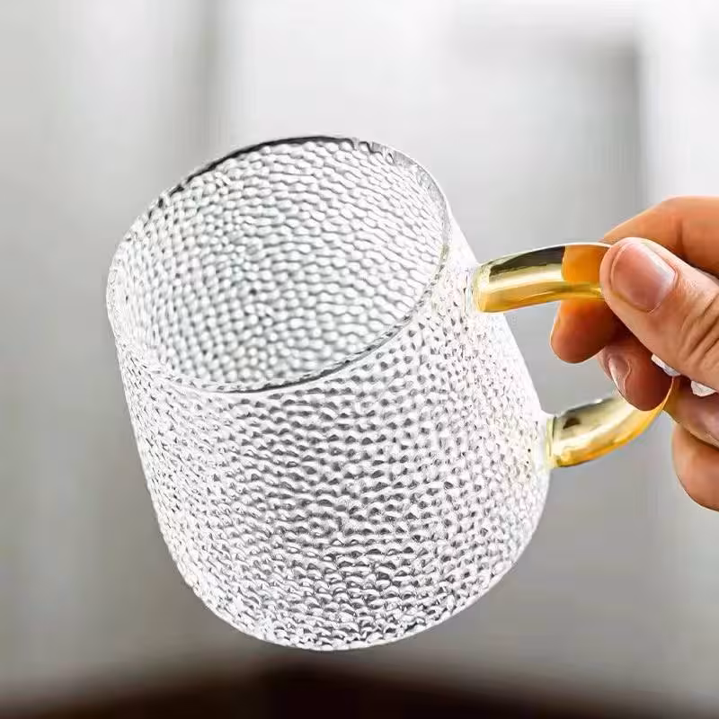 لیوان پیرکس برفی دسته عسلی