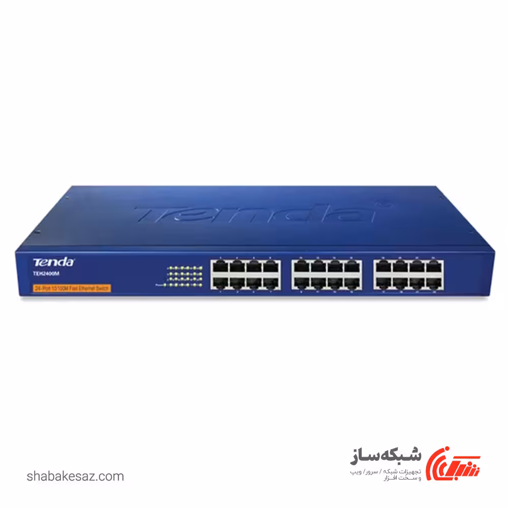 قیمت و خرید سوییچ شبکه تندا Tenda TEH 2400M رکمونت 24 پورت 10/100Mbps - شبکه ساز