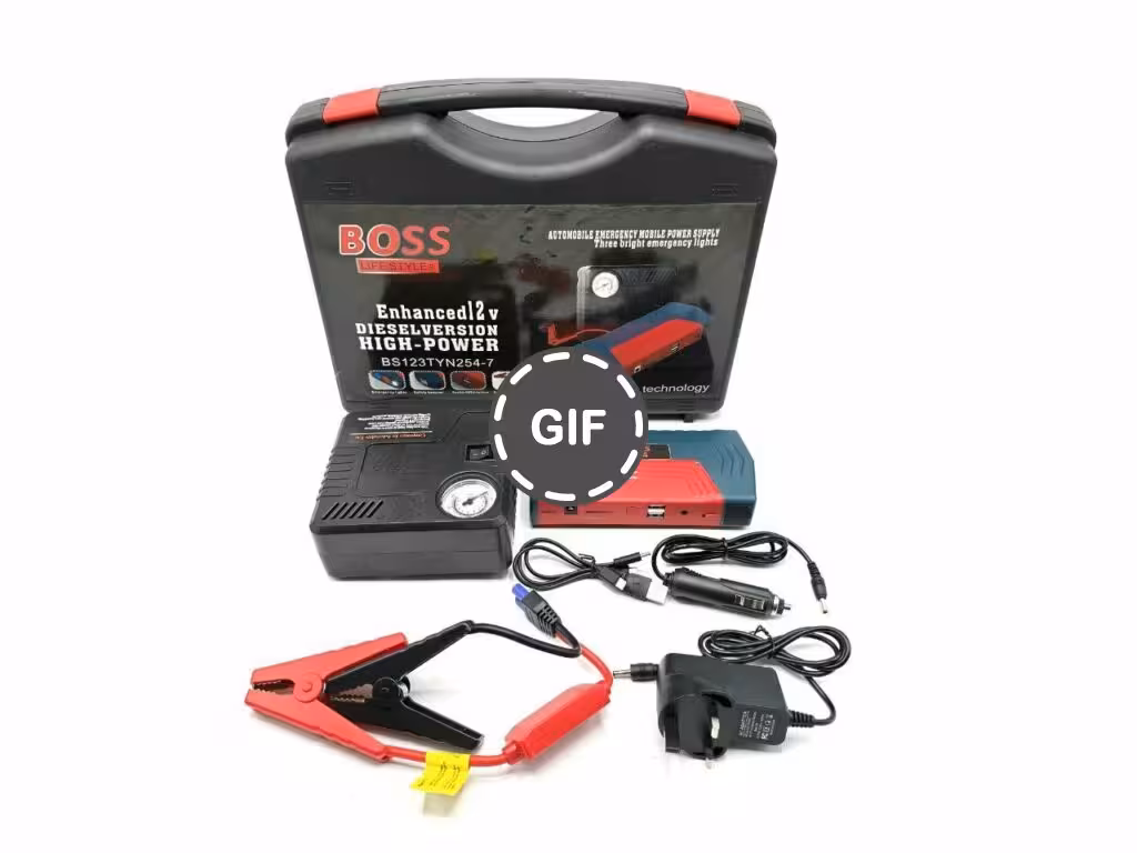 جامپ استارتر و کمپرسور فندکی باس مدل Bs124