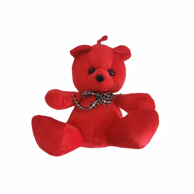 عروسک خرس قرمز 15 سانتی متر