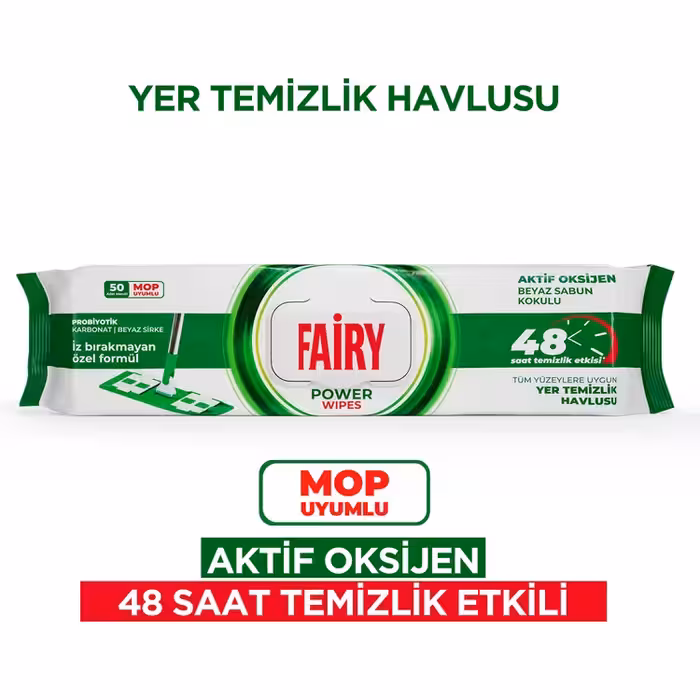 دستمال مرطوب مخصوص طی فیری بسته 50 عددی