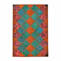 فرش کلاژ چهل تکه دستباف یک و نیم متری مدل fth 1