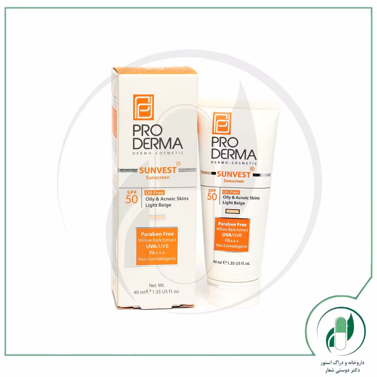ضد آفتاب فاقد چربی مناسب پوست چرب SPF50 پرودرما – Pro Derma