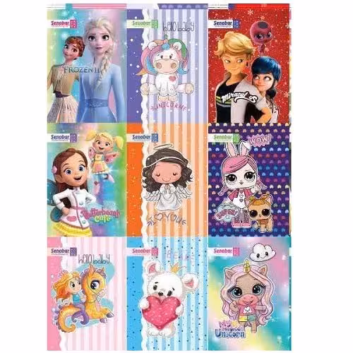 دفتر نقاشی سیمی 50 برگ فانتزی برند صنوبر و پایکو