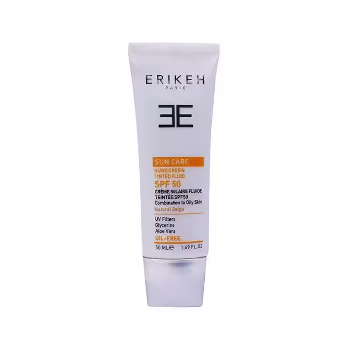 فلوئید ضدآفتاب اریکه بژ طلایی و فاقد چربی (spf50)