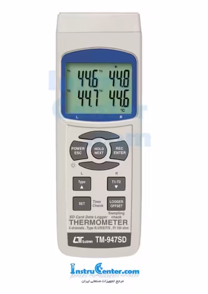 ترمومتر 4 کاناله لوترون با قابلیت نصب کارت حافظه مدلTM-947SD