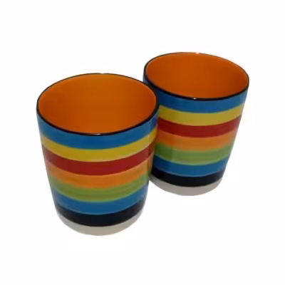 لیوان رنگین کمان نارنجی