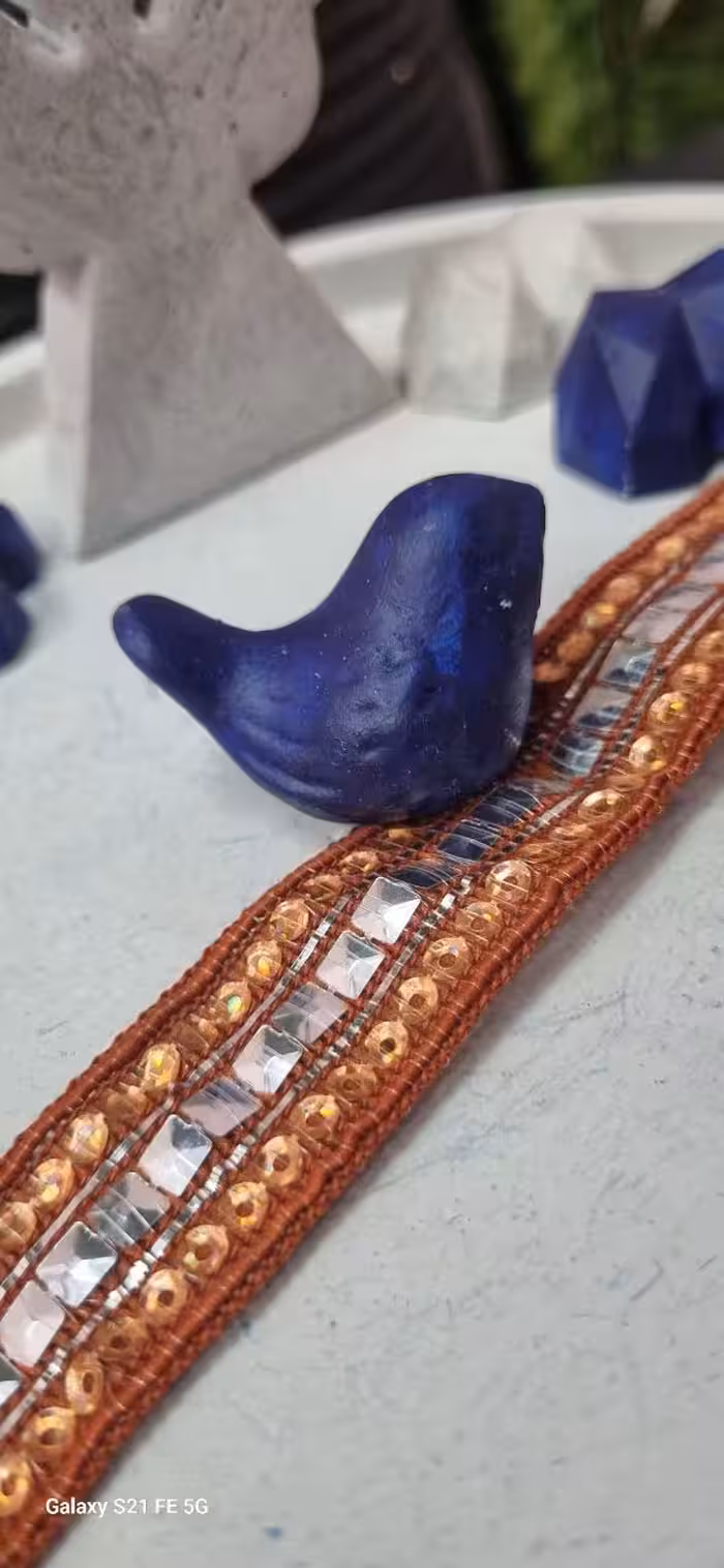 دستبند نواری سوزن دوزی اینه ای