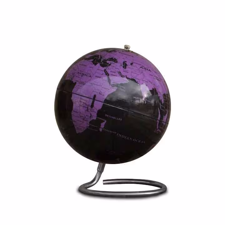 کره جغرافیایی سایز20 پایه هندسی سرخابی لاتین ایده