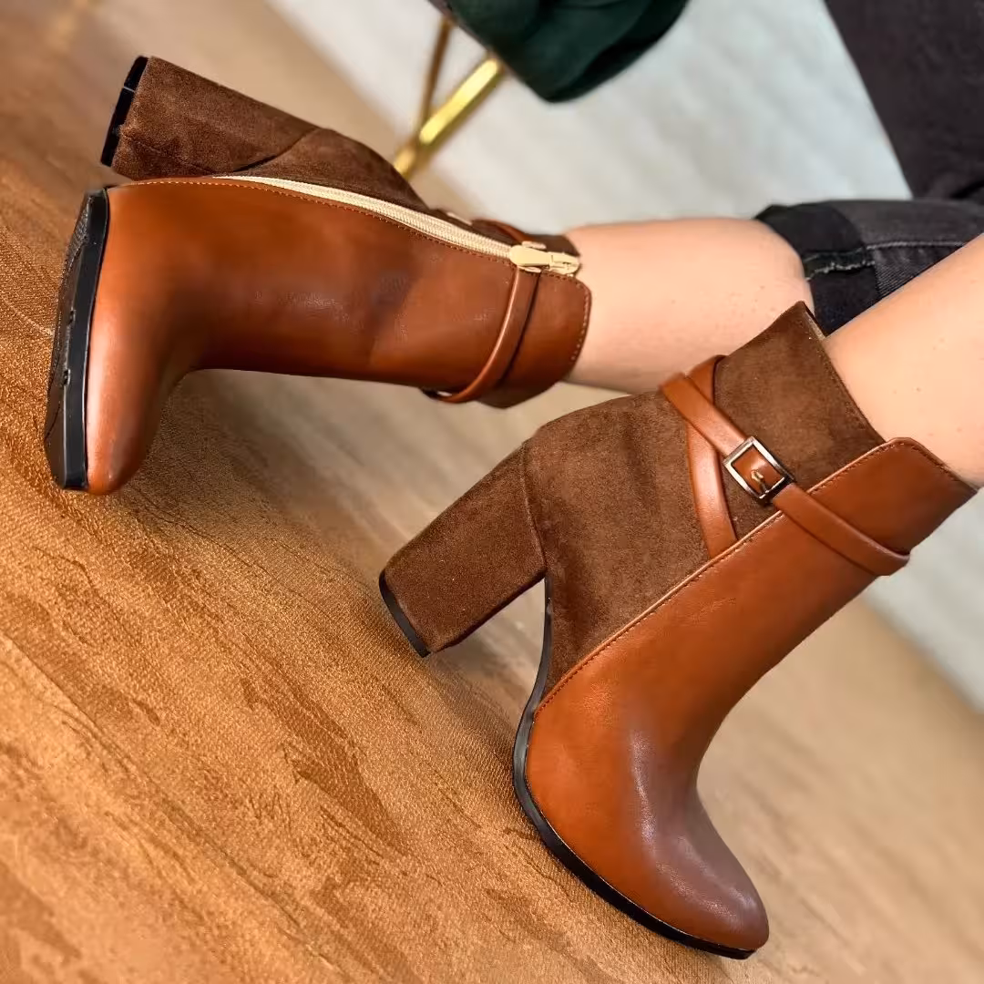 نیم بوت پاشنه دار ضربدری