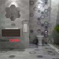 سرامیک شش ضلعی ماهور زمینه 24.5*21 ایفا سرام