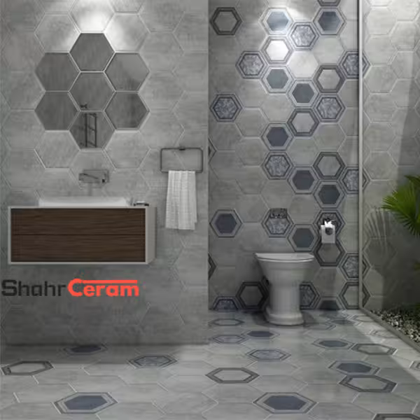 سرامیک شش ضلعی ماهور زمینه 24.5*21 ایفا سرام