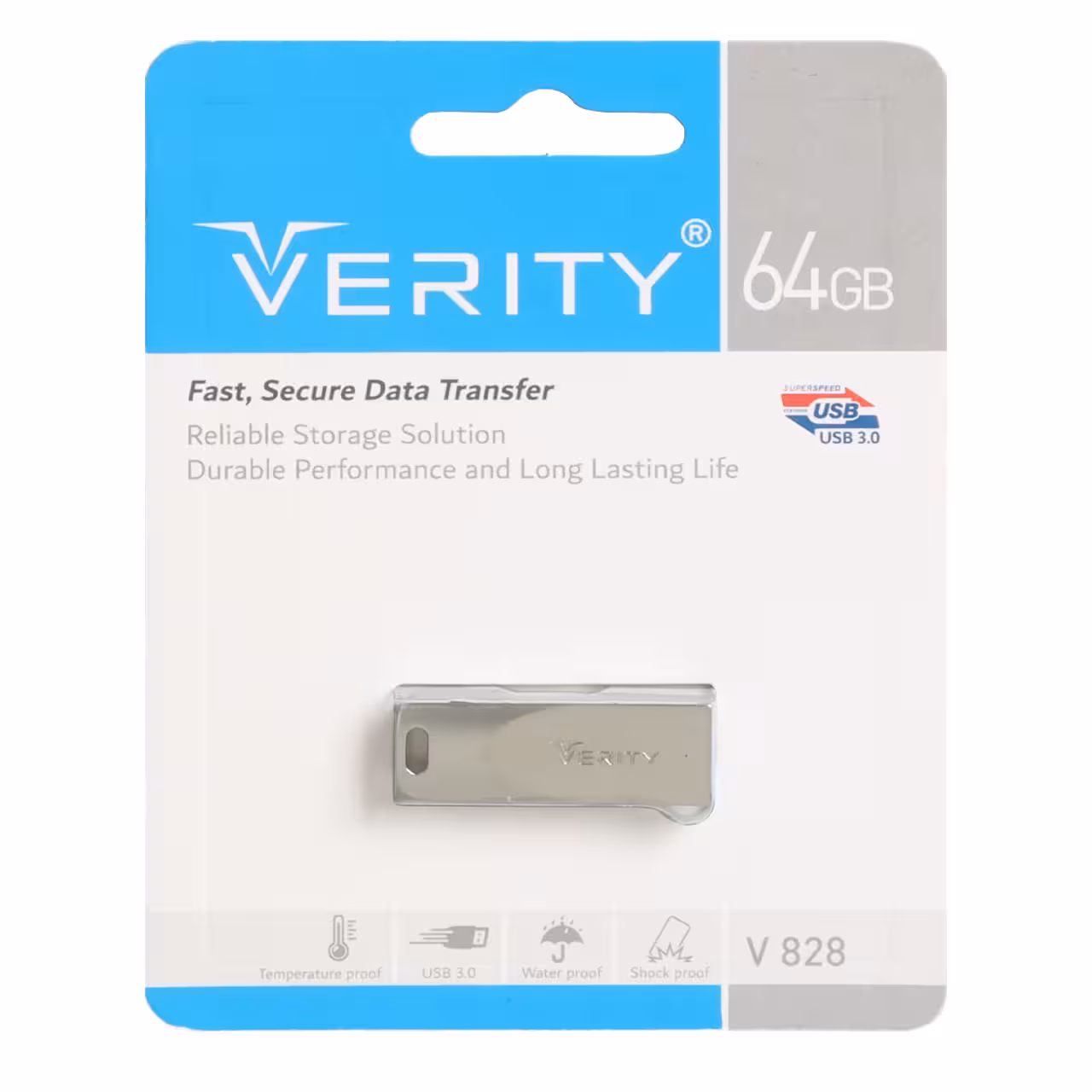 فلش وریتی VERITY مدل V828 USB 3.0 ظرفیت 64 گیگابایت