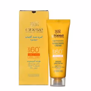 ضدآفتاب spf 60 سینره بدون رنگ مناسب پوست های معمولی تا خشک