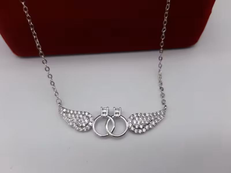 گردنبند بال فرشته در دو رنگ گلد و سیلور