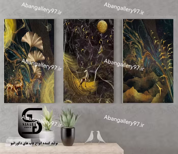 تابلو دکوراتیو سه تکه 60*40 درجه1