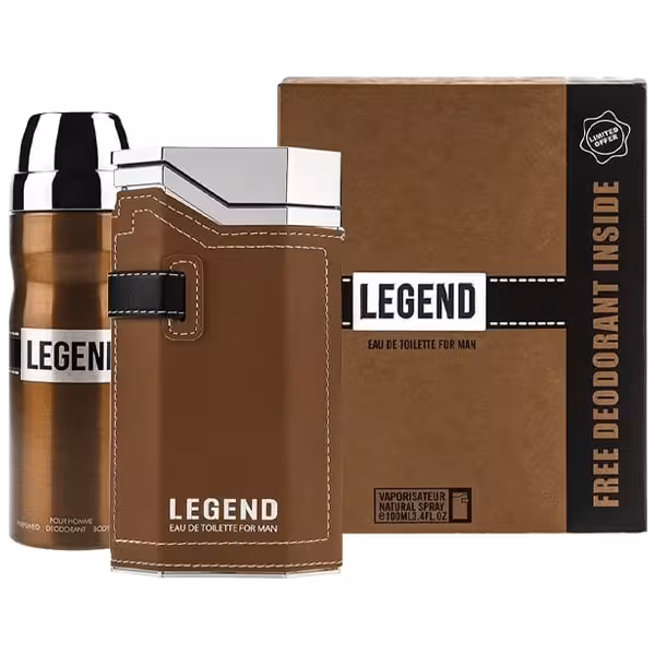 ست ادو تویلت مردانه امپر مدل لجند Legend حجم 100 میلی لیتر | Emper Legend Eau De Toilette Gift Set For Men 100 ml