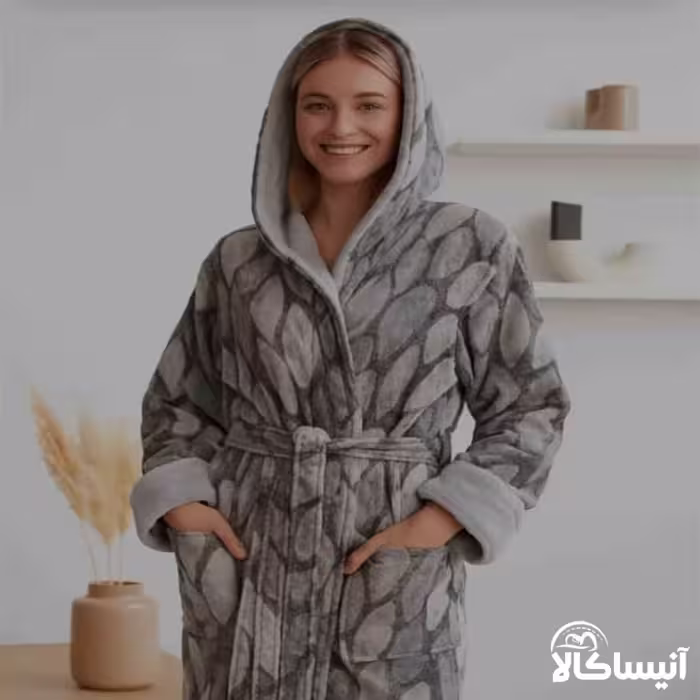 حوله پالتویی برق لامع مدل چاپی 115