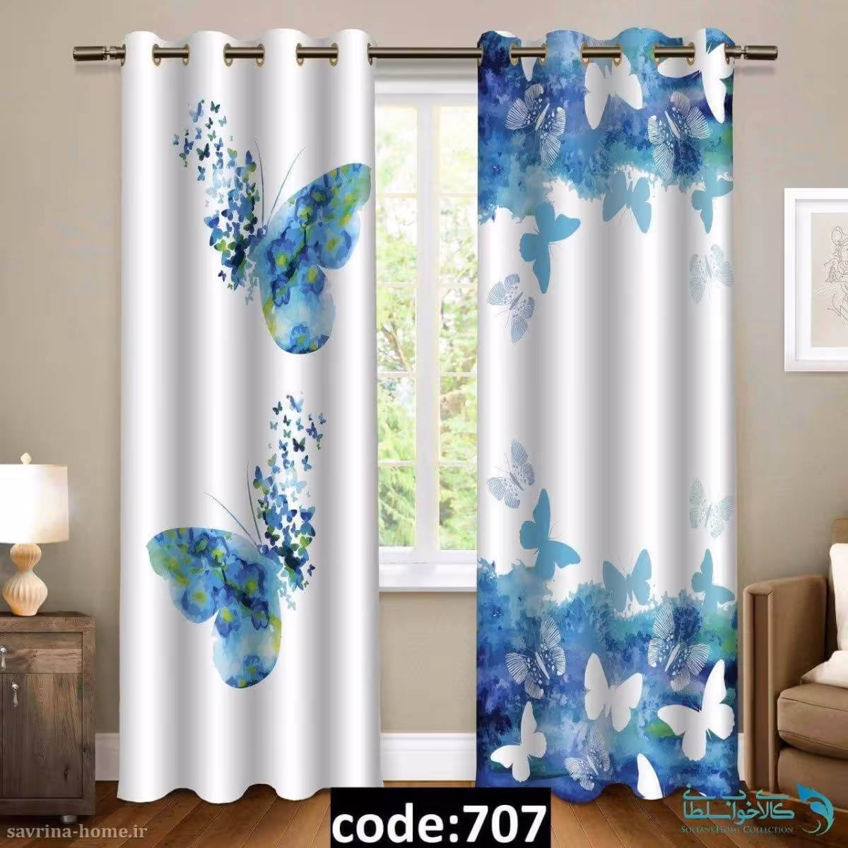 پرده پانچی سری پروانه مدل Sh-707