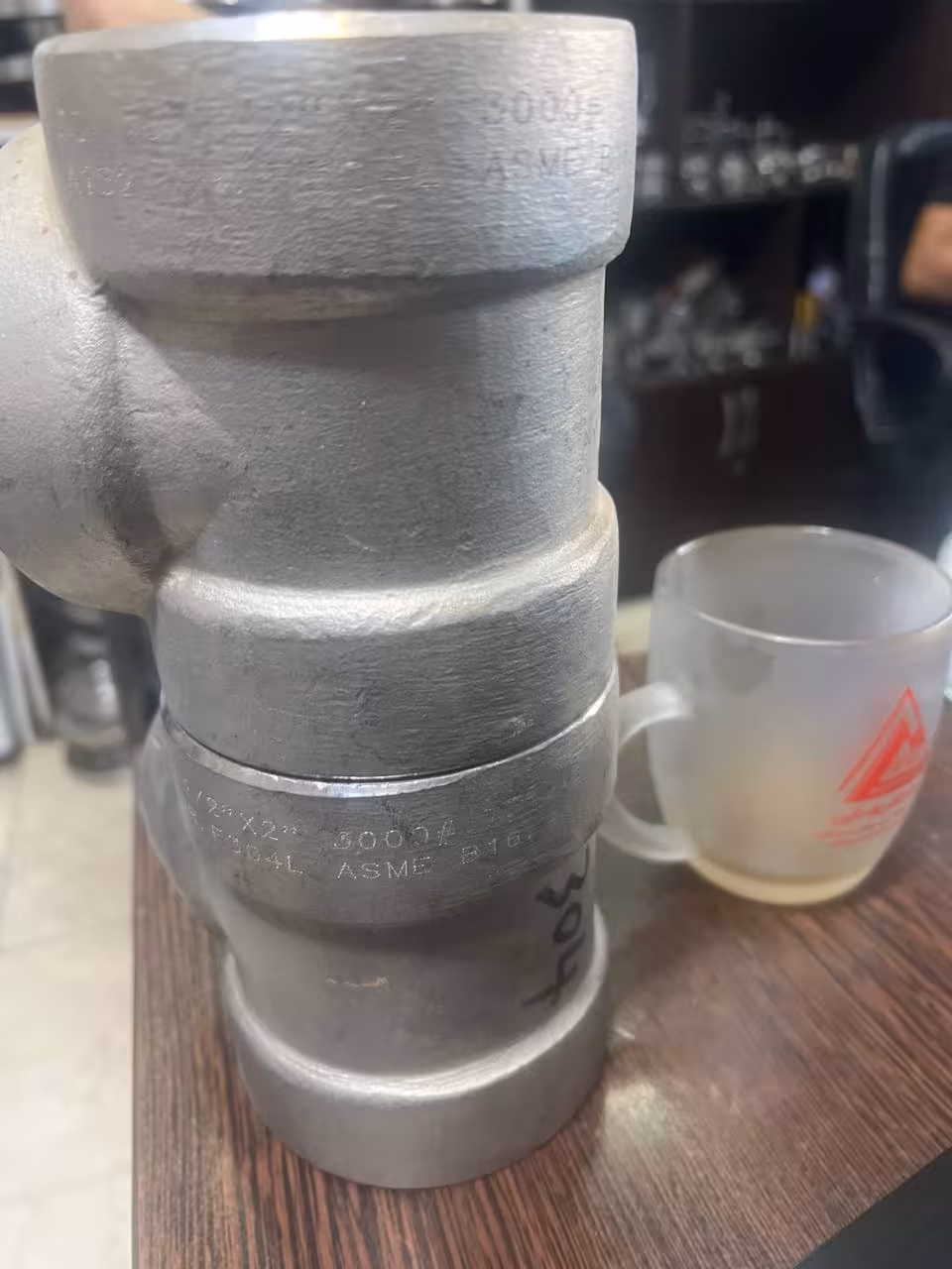 سه راه تبدیلی ساکت ولد سایز2 1/2به 2اینج کلاس 3000 از جنس SA182F304/304L