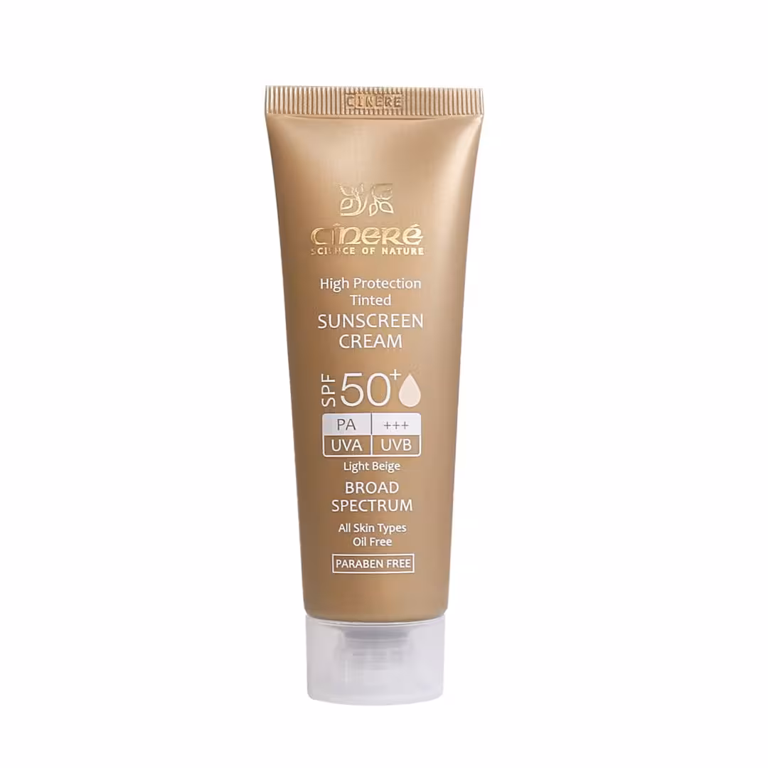 کرم ضد آفتاب spf 50 بژ روشن فاقد چربی سینره