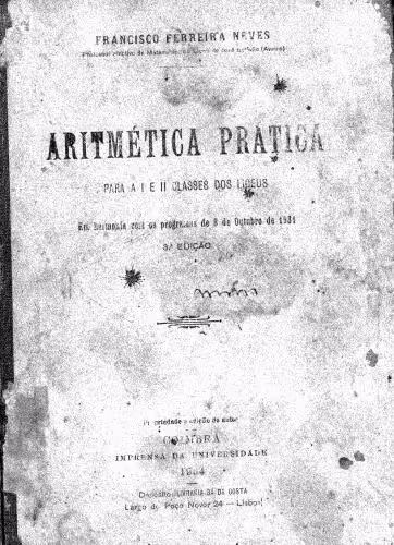 خرید و دانلود نسخه کامل کتاب Aritmetica pratica - Para a I e II classes do liceu
