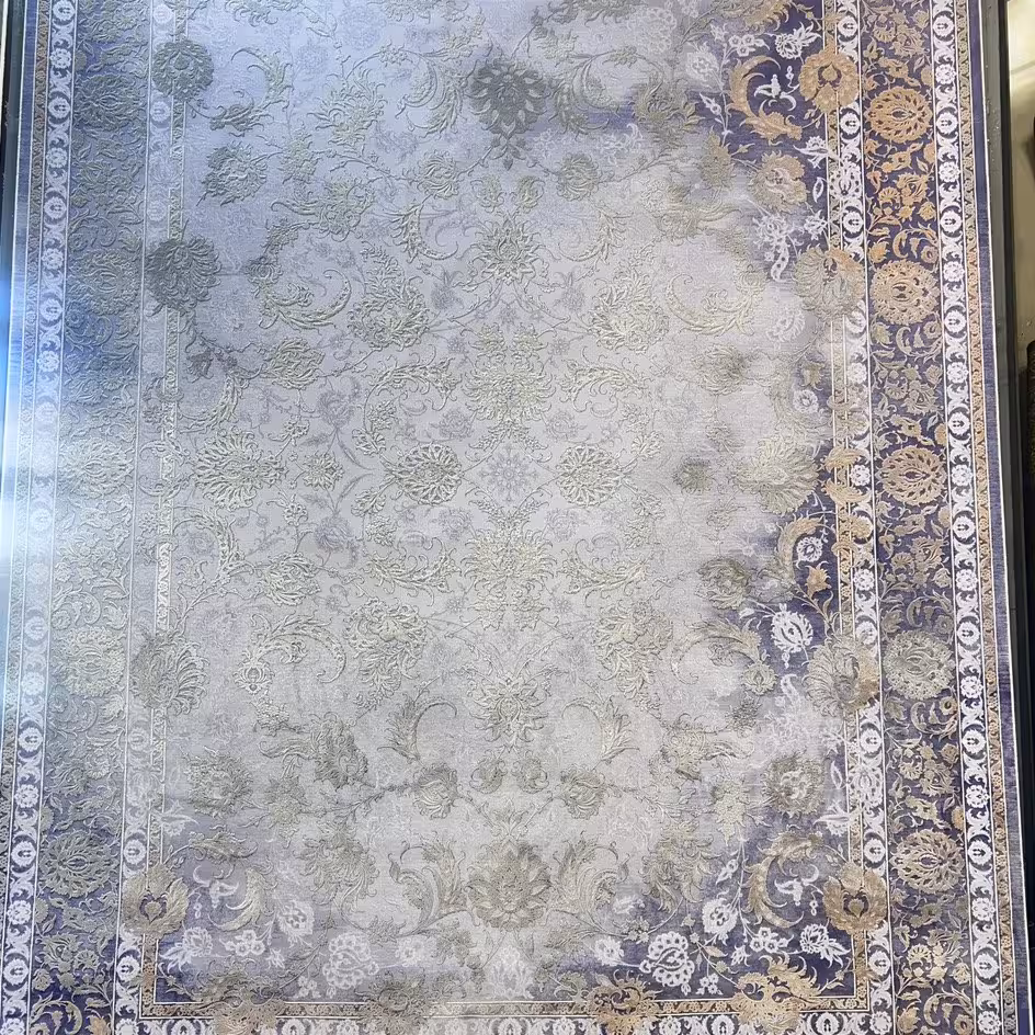 فرش 12 متری 1200 شانه 3600 تراکم مدل بنفش نقره ای