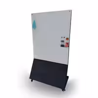 تابلو وایت برد شیشه ای  پایه دار لاکچری مدل خم سایز 120*100