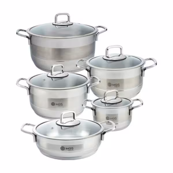 سرویس 10 پارچه قابلمه استیل B0011 CWS2112