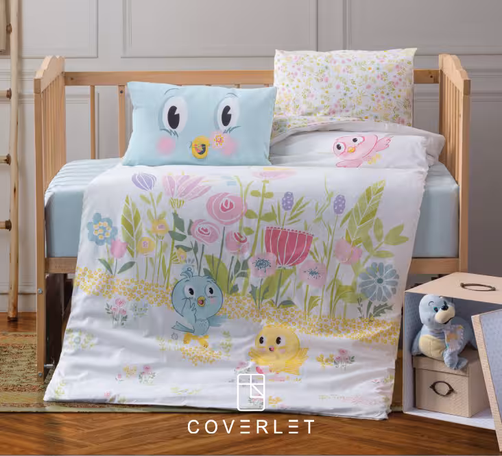 روتختی نوزادی آبی و سفید طرح Jolly