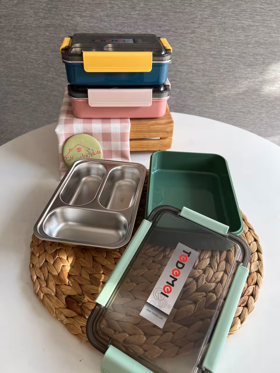 ظرف غذا داخل استیل سه قسمتی tedemei کد 28