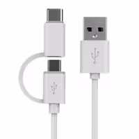 کابل تبدیل USB به USB-C/Micro USB زد ام آی مدلAL511  طول 0.3  متر