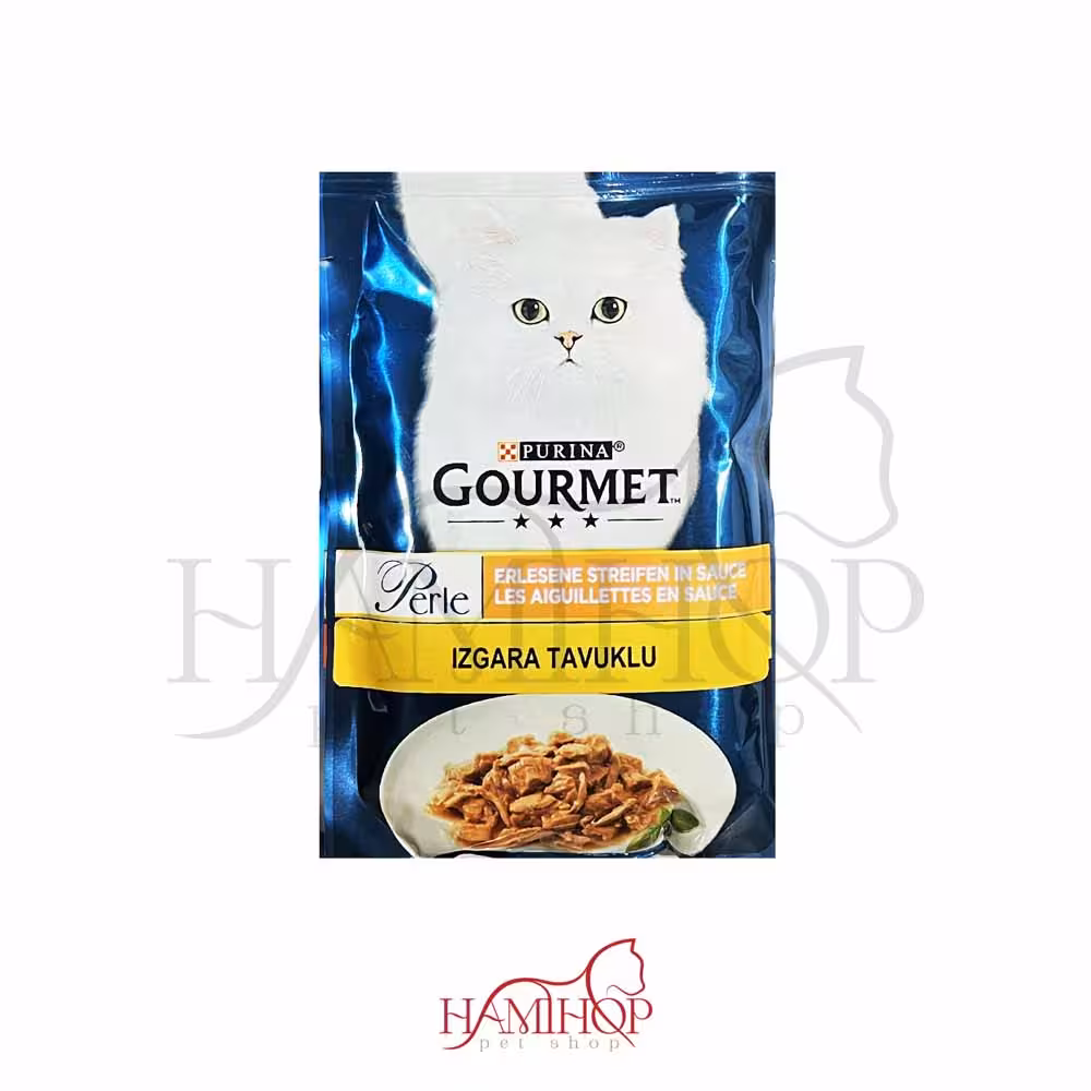 پوچ گربه گورمت طعم گوشت مرغ Purina Gourmet Cat Pouch whit chicken وزن85 گرم