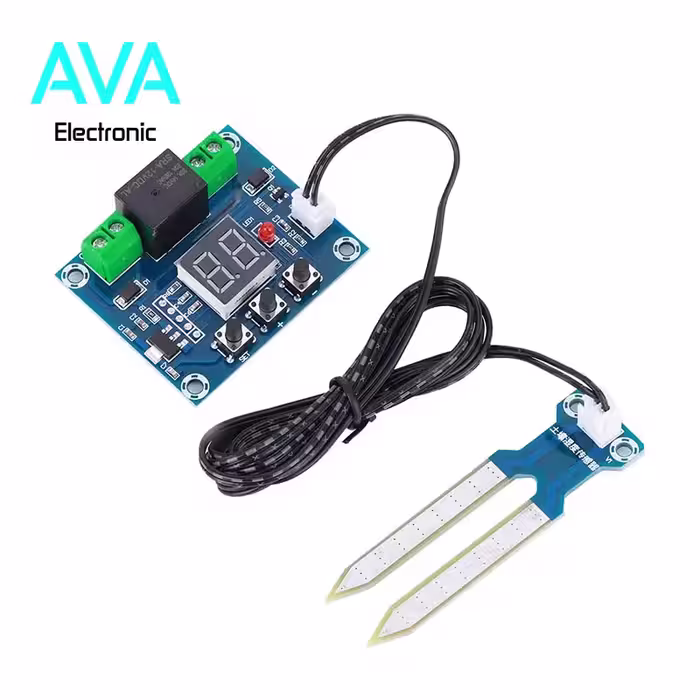 ماژول کنترل رطوبت خاک XH-M214 دارای رله و نمایشگر