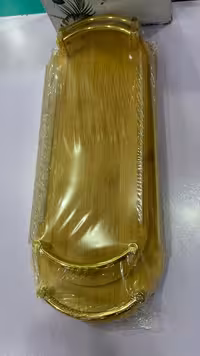 سینی دوتکه چوبی لبه تلقی شفاف