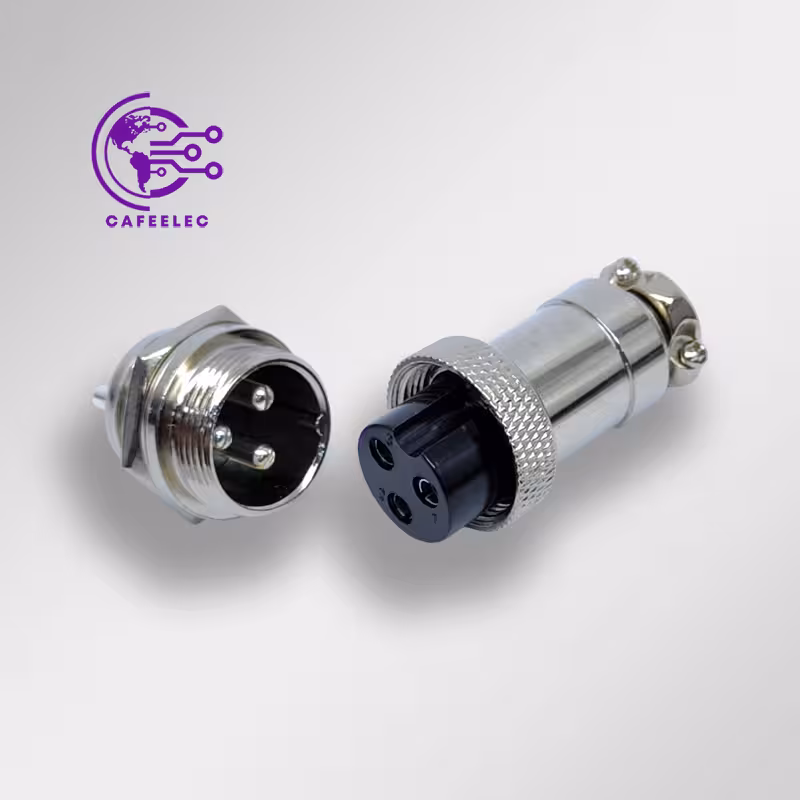 خرید و قیمت کانکتور فلزی نظامی 3 پین GX20